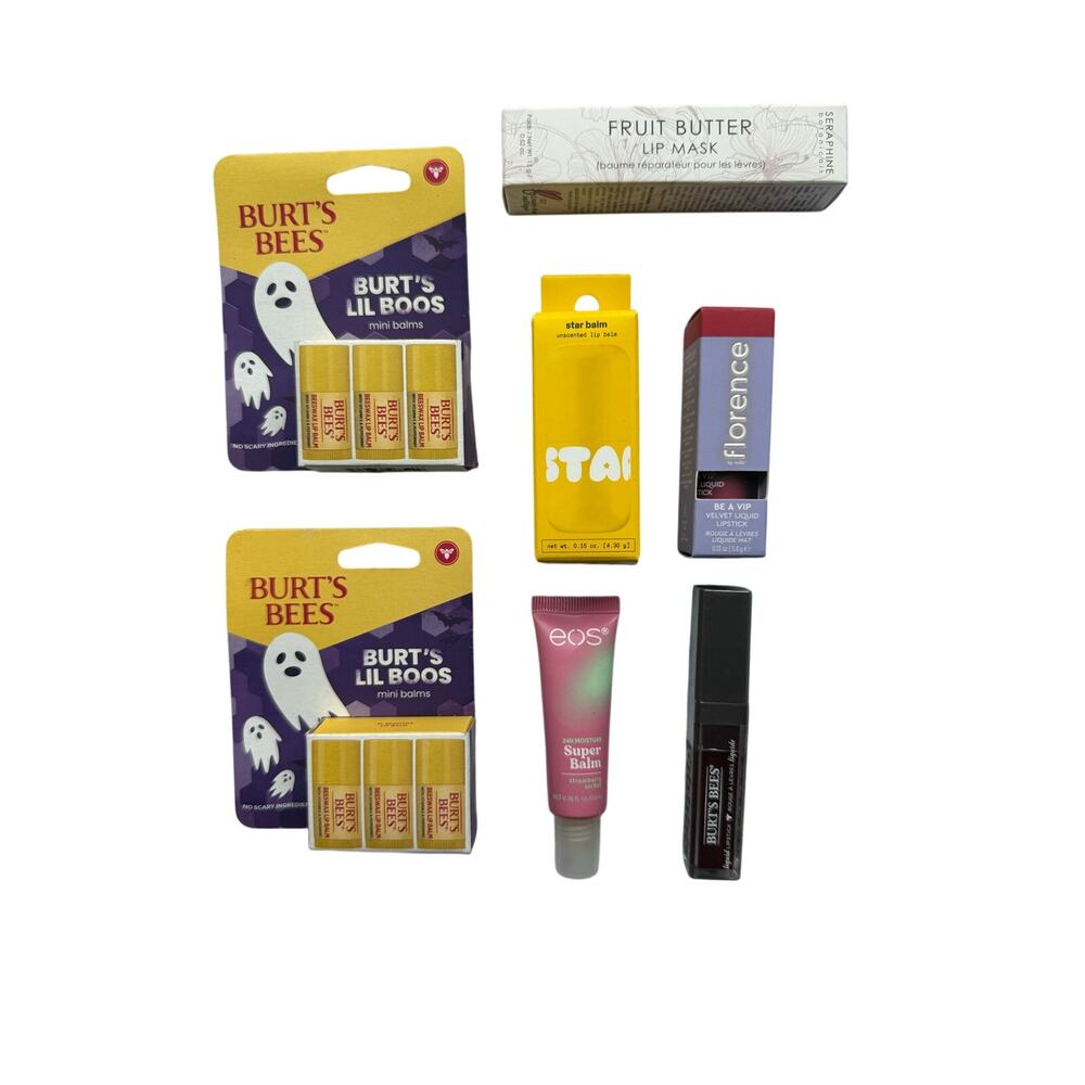 Lip Care Bundle Burt’s Bees EOS Florence Lip Mask Gloss Set